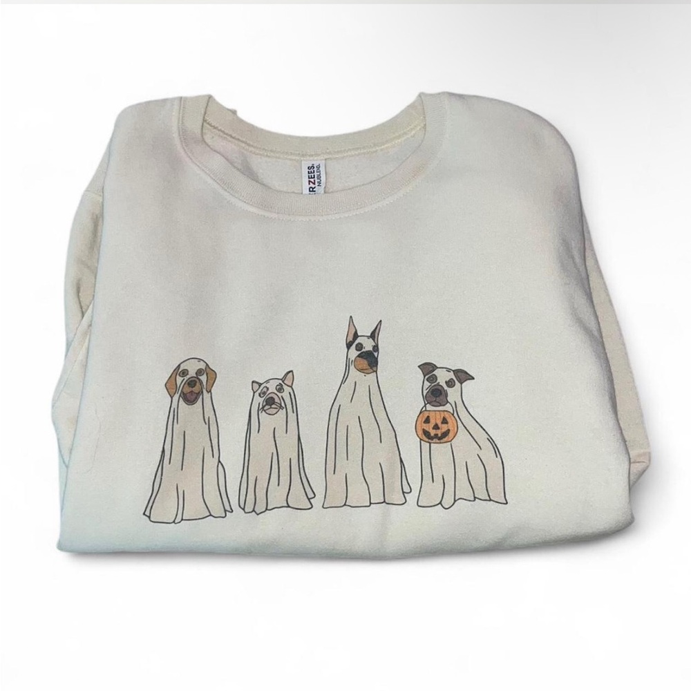 Dog Halloween Sweatshirt - Cream